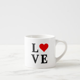 LOVE and Heart Minimalist Elegant Espresso Cup