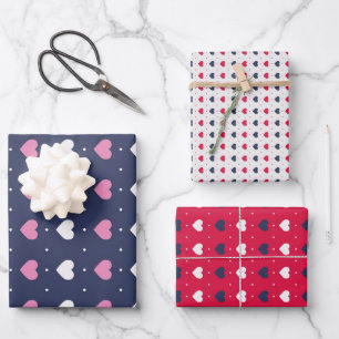 Love and Heart Pattern Cute Valentine's Day Wrapping Paper Sheet