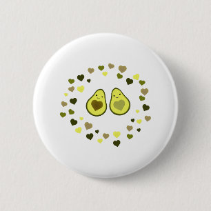 Love and Hearts Avocados 6 Cm Round Badge
