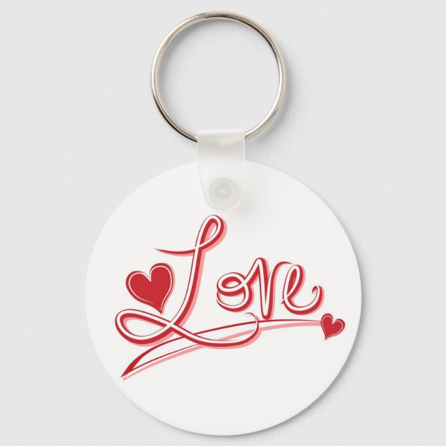 Love and Hearts Key Ring (Front)