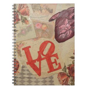 Love and Hearts Spiral Notebook