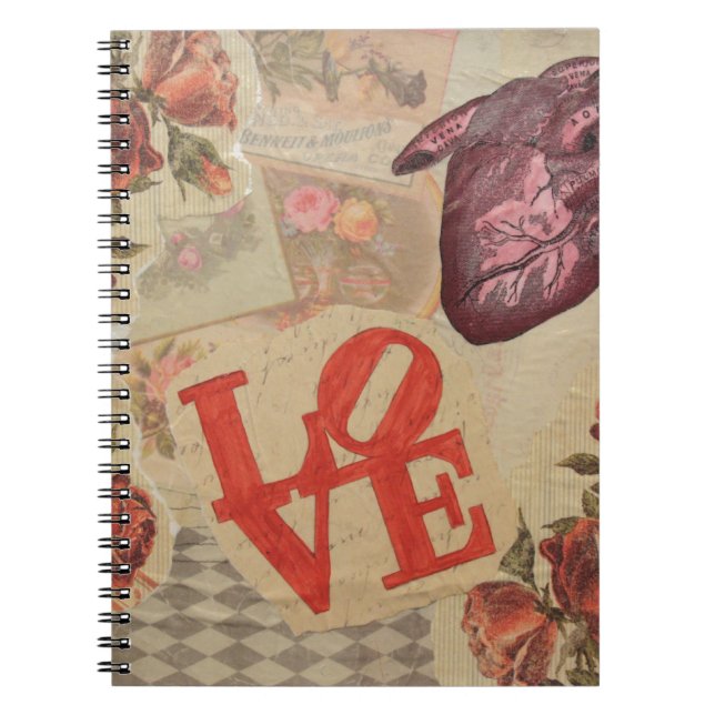 Love and Hearts Spiral Notebook (Front)
