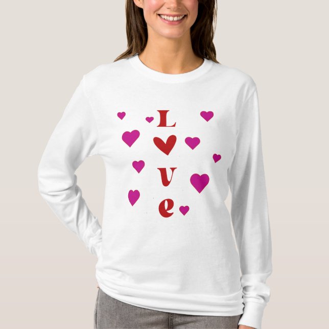 Love and Hearts T-Shirt (Front)