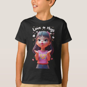 Love and hugs Funny Unisex Design for Men Women T-Shirt