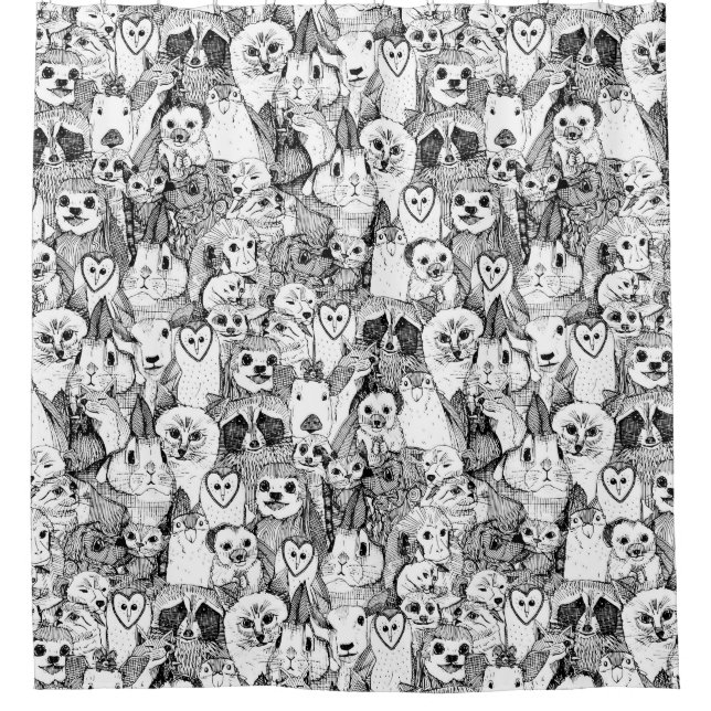 love and hugs shower curtain (Front)