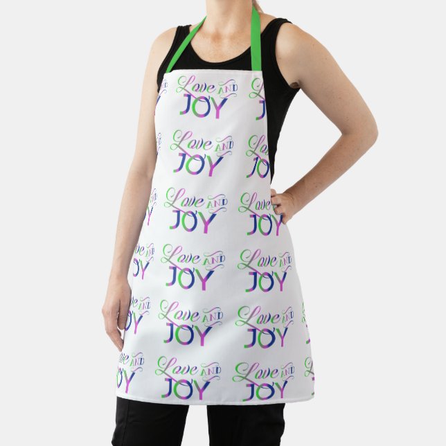 Love And Joy Colourful Apron (Insitu)