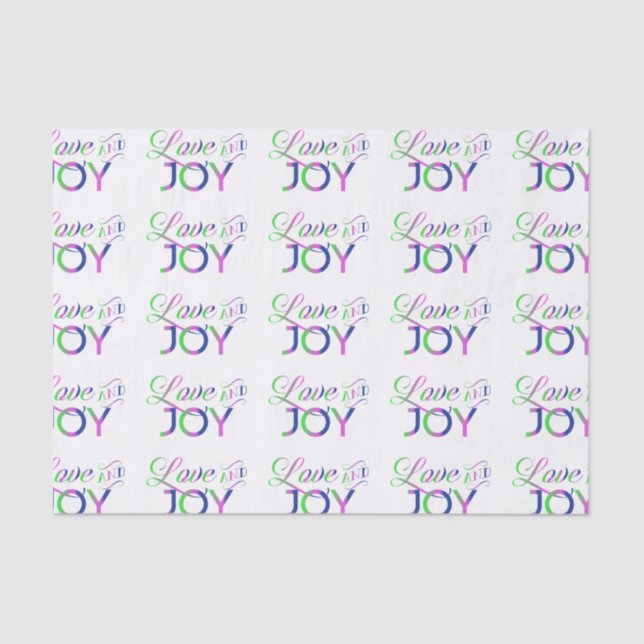 Love And Joy Colourful Tissue Paper (Front)