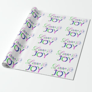 Love And Joy Colourful Wrapping Paper