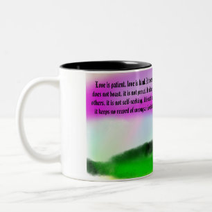 love and kind Two-Tone coffee mug