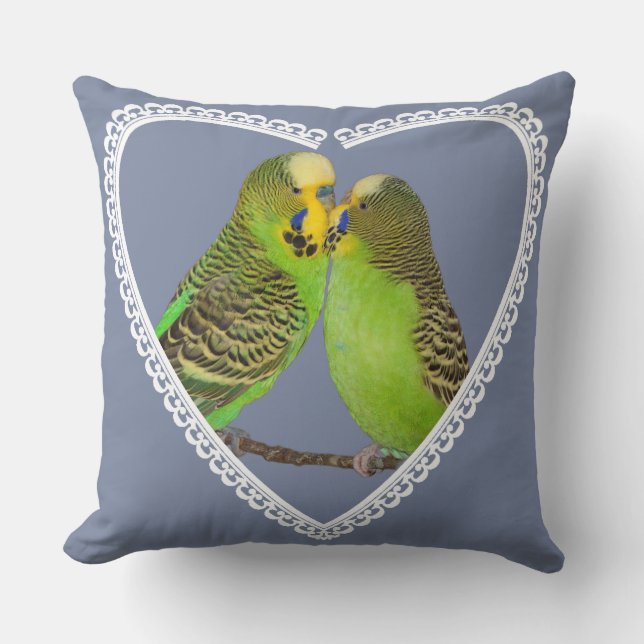 Love and Kisses Pillow (Light Blue) (Front)