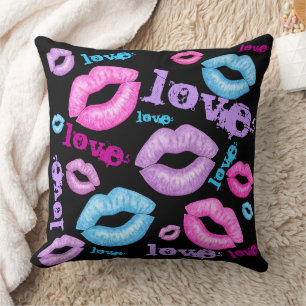 Love and Kisses Throw Pillow