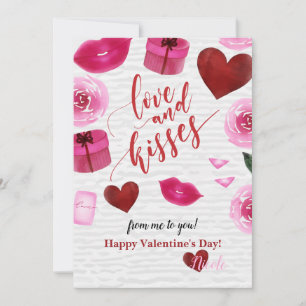 Love and Kisses Valentine's Day Card