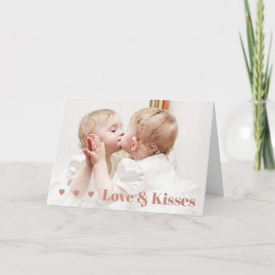 Love and Kisses Valentine's Day Photo Card