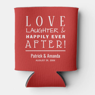 Love and Laughter RED Can Cooler