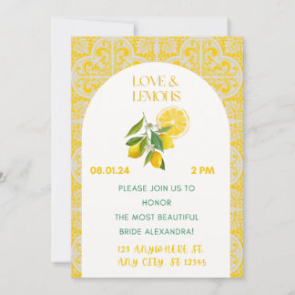 Love and Lemons Bridal Shower Invitation