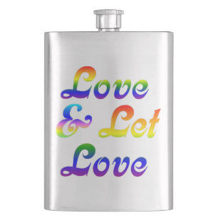 LOVE AND LET LOVE HIP FLASK