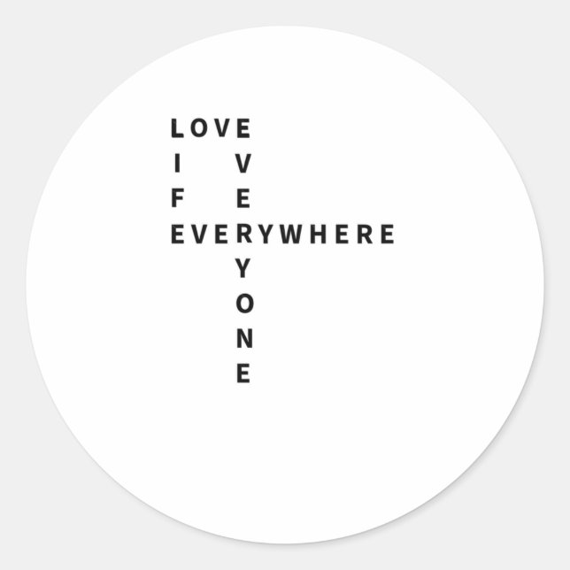 Love And Life Sticker  (Front)