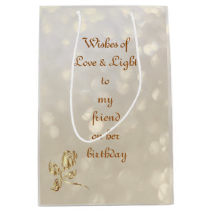 Love and Light birthday friend Medium Gift Bag