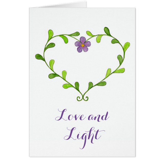 Love and Light card (Front)