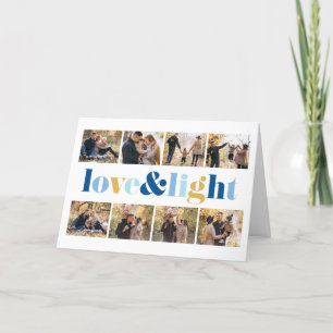"Love and Light" Gallery of 8 Photos Hanukkah  Holiday Card