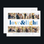 "Love and Light" Gallery of 8 Photos Hanukkah Holiday Postcard<br><div class="desc">These beautiful Hanukkah greeting cards are fully customisable. Add your own photo and message for a one of a kind design.</div>