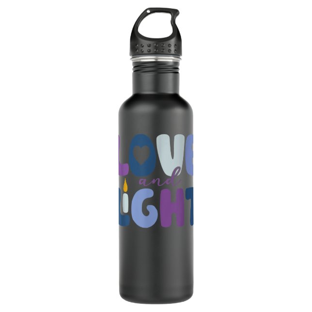 Love And Light Hanukkah Cool Chanukah Festival Jew 710 Ml Water Bottle (Front)