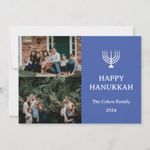 Love and Light Hanukkah family photo collage Holiday Card