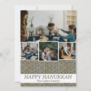 Love and Light   Hanukkah family photo Collage Holiday Card