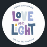 "Love and Light"  Hanukkah Label<br><div class="desc">"Love and Light"  Hanukkah design.</div>