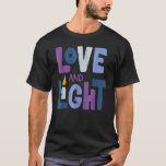 Love And Light Hanukkah Menorah Jewish Chanukah PJ T-Shirt<br><div class="desc">Love And Light Hanukkah Menorah Jewish Chanukah PJs</div>