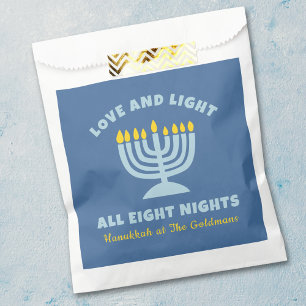 "Love and Light" Jewish Eight Nights of Hanukkah Favour Bags