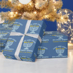 "Love and Light" Jewish Eight Nights of Hanukkah Wrapping Paper<br><div class="desc">Illuminate your Hanukkah celebrations with this festive "Love and Light All Eight Nights" wrapping paper. Featuring a charming menorah design, a soft blue background, and celebratory text, this wrapping paper adds a warm and traditional touch to your gift-giving. Perfect for wrapping presents for family, friends, or hosts, it’s designed to...</div>