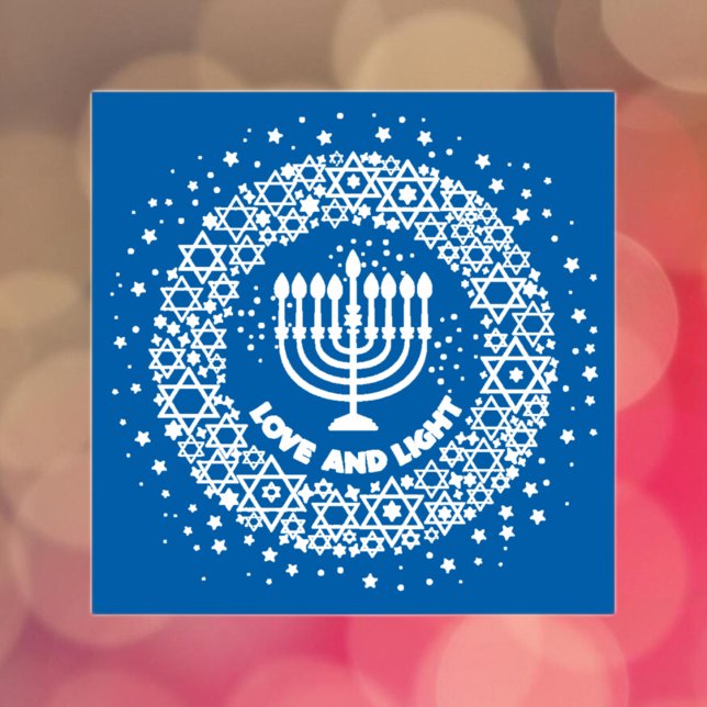 Love and light menorah  self-inking stamp (Creator Uploaded)
