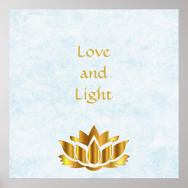 'Love and Light' quote ' Poster (Front)