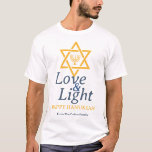 Love and Light   Simple Hanukkah family  T-Shirt