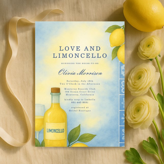 Love and Limoncello Italian Bridal Shower Invitation (Creator Uploaded)
