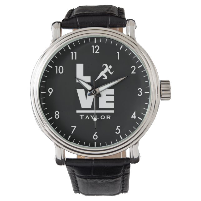 Love And Live Athletics Track And Field Sports Fan Watch (Front)