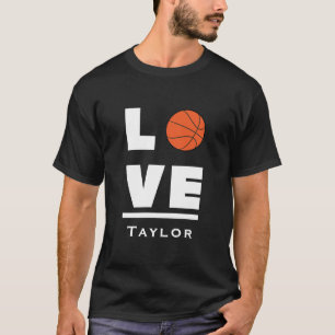 Love And Live Basketball Sports Fan Custom Name T-Shirt