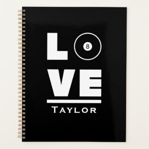 Love And Live Billiards And Pool Sports Fan Name Planner