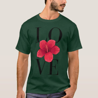 Love and lovely flower lovers and couples gift fam T-Shirt