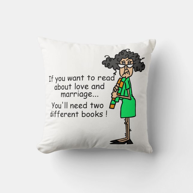 Love and Marriage Humour Cushion (Front)