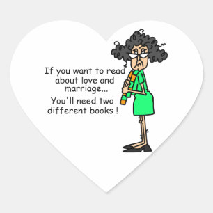 Love and Marriage Humour Heart Sticker