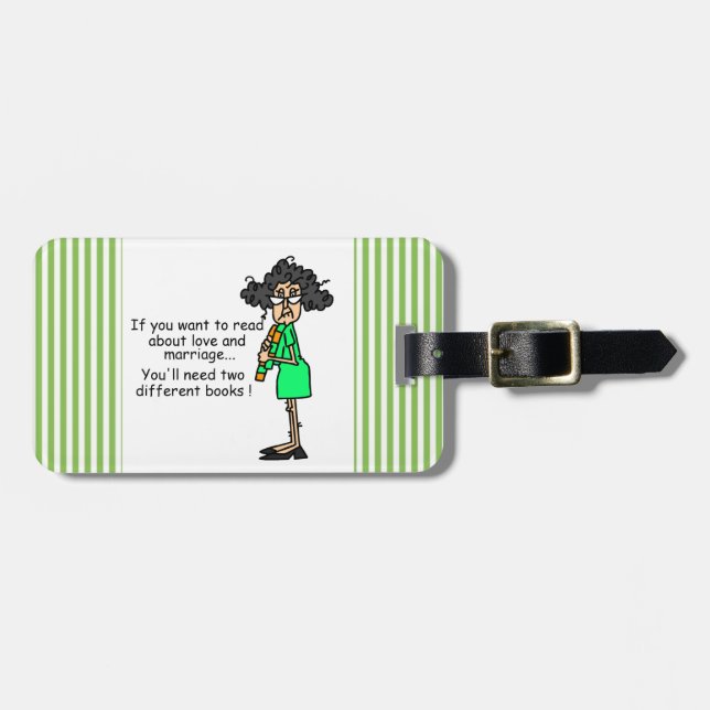 Love and Marriage Humour Luggage Tag (Front Horizontal)