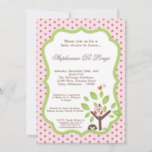 Love and Nature Girl Woodla Baby Shower Invitation