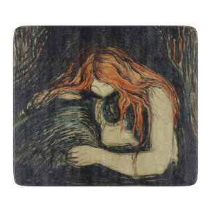 Love and Pain (The Vampire) (by Edvard Munch) Cutting Board