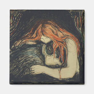 Love and Pain (The Vampire) (by Edvard Munch) Magnet
