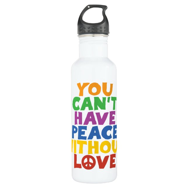 Love and Peace 710 Ml Water Bottle (Front)