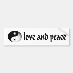 Love and Peace  Bumper Sticker