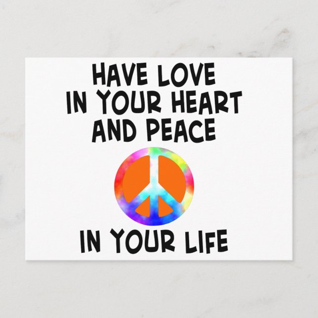 love and peace card (Front)