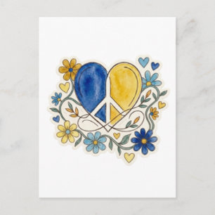 Love And Peace Flower Postcard